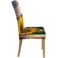 thumbnail image 3 of Funda Protectora ABPHQTO para silla Elástica Enorme Campo de Girasoles Durante una hermosa puesta de sol Juego de 4, 3 of 4