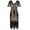 Black Beige, variant on Women's 1920s Dress Sequin Art Deco Flapper Dress with Sleeve