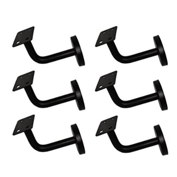 6 Pcs Stainless Steel Stair Handrail Bracket, Heavy Duty Stair Rail Support, Railing Brackets for Flat Rails,60mm x 60mm