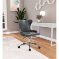 thumbnail image 2 of Meridian Furniture Hendrix Swivel Adjustable Gray Vegan Leather Office Chair, 2 of 8