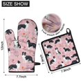 thumbnail image 6 of Border Collie Dogs with Flowers Kitchen Oven Mitt and Pot Holder Sets 2 Pcs for Baking, Cooking and Grilling, Heat Resistant Up To 392 °F, 6 of 7