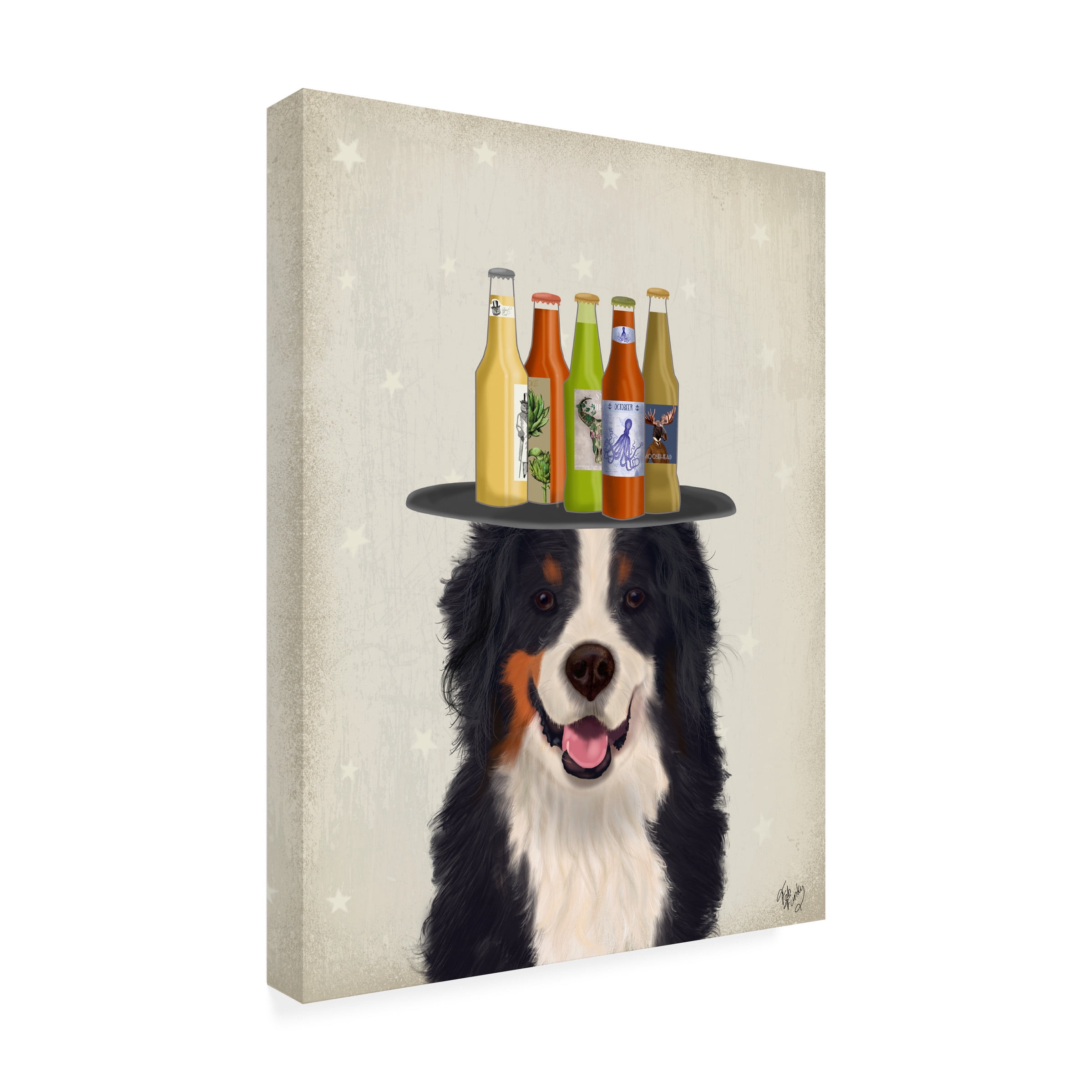 Fab Funky 'Bernese Beer Lover' Canvas Art