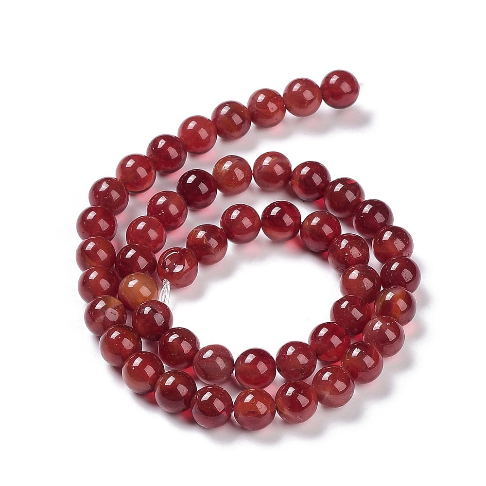 10 Strand Glass Round Beads Strands Imitation Stones Round Dark Red 8~8.5x8mm Hole: 1mm about 46~52pcs/strand 14.17''~15.35''(36~39cm)DIY