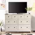thumbnail image 2 of Haverchair 8 Drawer Dresser for Bedroom, Wood Chest of Drawers with Smooth Metal Rail, Large Dressers, Modern Bedroom Dressers with 8 Drawers Cabinet TV Stand, 2 of 8