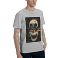 thumbnail image 2 of Bingfone Glitch Screaming Skull Men'S Loose Fit Short-Sleeve Pocket T-Shirt, 2 of 7
