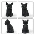 thumbnail image 6 of Halloween Cat Figurine Decor, Glow-in-the-Dark Eyes Plastic Ornament for Tabletop Shelf Spooky Party Decoration (Random Eye Colors), 6 of 9