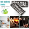 thumbnail image 4 of Stainless Steel & Metal Ice Cube Trays with Handle - 18-Slot Small Ice Cube Mold for Freezer, Detachable Dishwasher-Safe Ice Trays for Bars Kitchens, 4 of 5