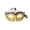 A003- Gold, variant on Blue Rhinestone Trim Masquerade Mask for Women 7 Inch Venetian Masquerade Masks for Masquerade Party Elegant Halloween Accessory for Mardi Gras and Holiday Events, 1 Pack