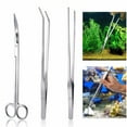 thumbnail image 3 of Aquarium Tools Kit Aquascaping Aquatic Plant Tweezers Scissors Stainless Steel Maintenance Tool, 3 of 8