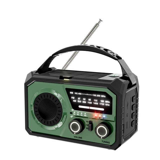 Klonfd 16000mAh Solar Hand Crank Radio | All Round Outdoor Power Balancing Emergency And Entertainment