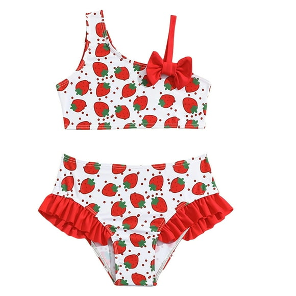 Maillot de Bain Filles Ensemble Bikini Deux Pièces Maillots de Bain Mignons pour Adolescentes 6-12 Mois Mode Filles