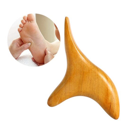 WALFRONT Fragrant Wood Thai Massager, Thai Reflexology Head Foot Massage Tool, Body Beauty Massager Thumb Saver Massager Trigger Point Massage