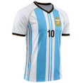 thumbnail image 6 of Icon Sports Messi #10 Argentina Jersey, Sky/White, 100% Polyester, YXS-XXL, 6 of 7