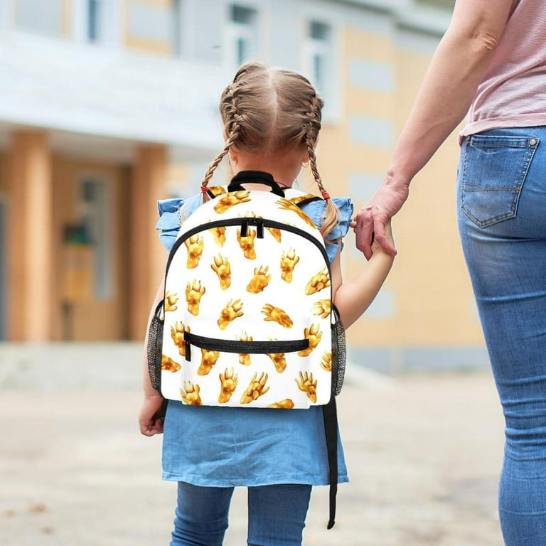 Kids Boys Girls Cat Claws Golden School Backpack Children Primary Schoolbag Book Bag Waterproof Twill Weave Casual Daypack Walmart
