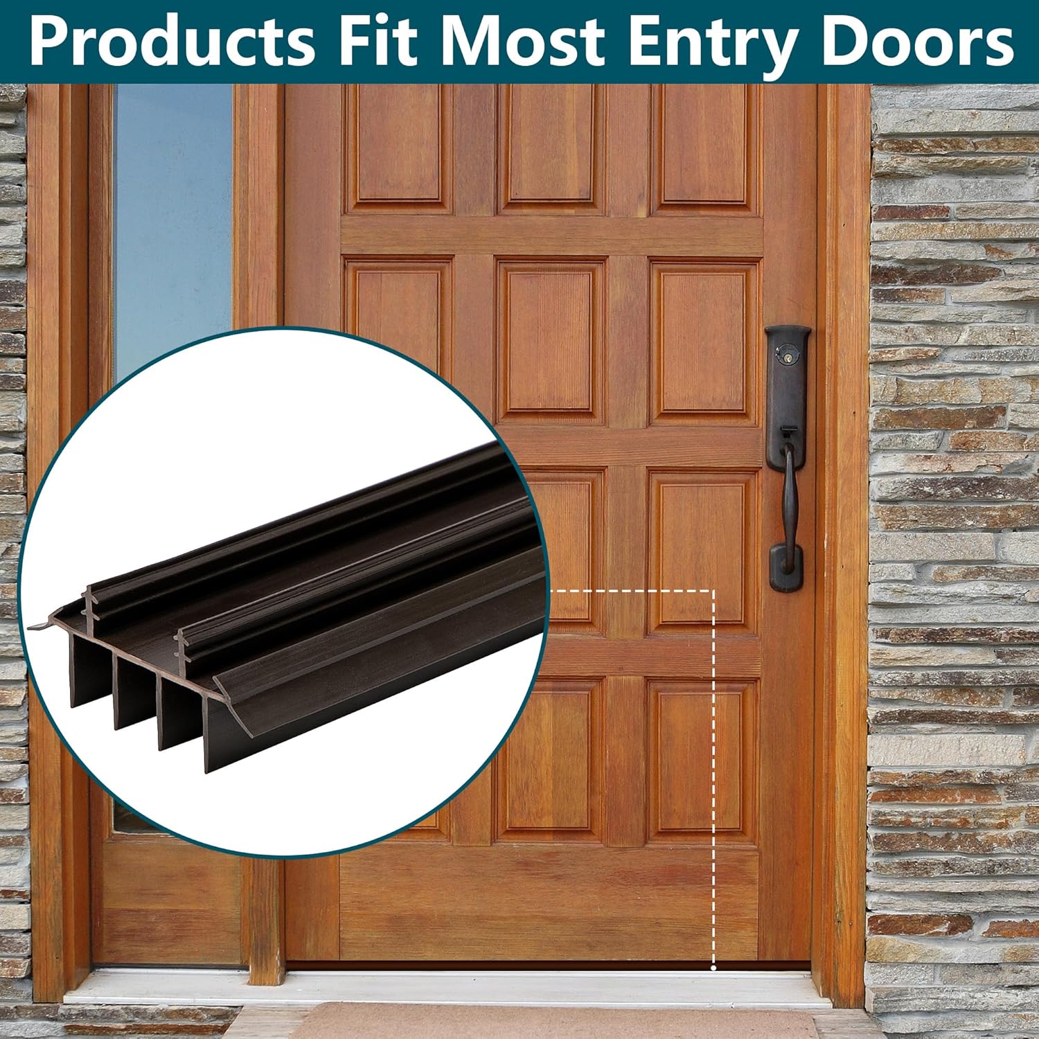 Ebaokuup 2 Pcs 36" x 1-3/4" Vinyl Door Bottom Seal with Fins for Weather Stripping