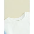 thumbnail image 6 of Suealasg Kids Boys Girls Summer Outfits 2T 3T 4T 5T 6T Short Sleeve Contrast Color T-Shirt Tops Elastic Shorts 2Pcs Toddler Boys Girls Causal Clothes, 6 of 9