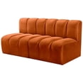 thumbnail image 6 of Meridian Furniture Arc Cognac Velvet Modular Sectional, 6 of 8