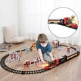 thumbnail image 4 of Jouet de Train Électrique à Piles avec Lumières & Véhicules de Train Jouet Train Sonore Vapeur Rouge, 4 of 8