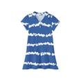 thumbnail image 5 of CCRFTGI Girls Dresses Polo Dress Size 6-7 Short Sleeve Uniform Cute Striped Pleated Flare Skater Polo Dresses Back To School Summer Button Collared Picque Polo Dress Blue 11-12 Years, 5 of 5