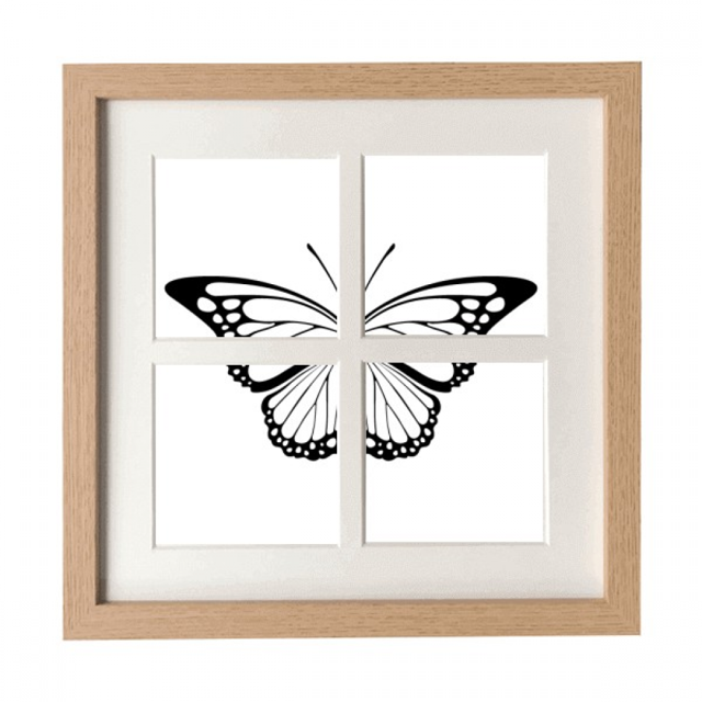 Simple mariposa negra modelo Pantalla de escritorio de pared de marco 4 aperturas