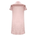 thumbnail image 6 of Purcolt Nightgowns for Women Soft Satin Button Down Collared Sleep Shirtdress Short Sleeve Mini Nightshirt Boyfriend Pajamas Nightdress, 6 of 8