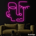 thumbnail image 4 of Craftnamesign Face Line Art Neon Sign, Bedroom Decor, Abstract Art Sign, 4 of 4