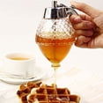 thumbnail image 3 of Dispensador de miel exprimidor, dispensador de jarabe de arce sin goteo de plástico, contenedor de tarro de jugo, dispensador de goteo de abeja, bote de miel con soporte, 3 of 5