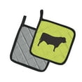 thumbnail image 2 of Caroline's Treasures Black Angus Cow Green Pair of Pot Holders, 2 of 3