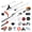 Orange 8 in 1, variant on Gas Weed Eater 52cc, Powerful 2-Stroke Engine Weed Wacker with Multi-Function Attachments, 9500rpm Gas Powered Brush Cutter, Orange, for Lawn & Garden