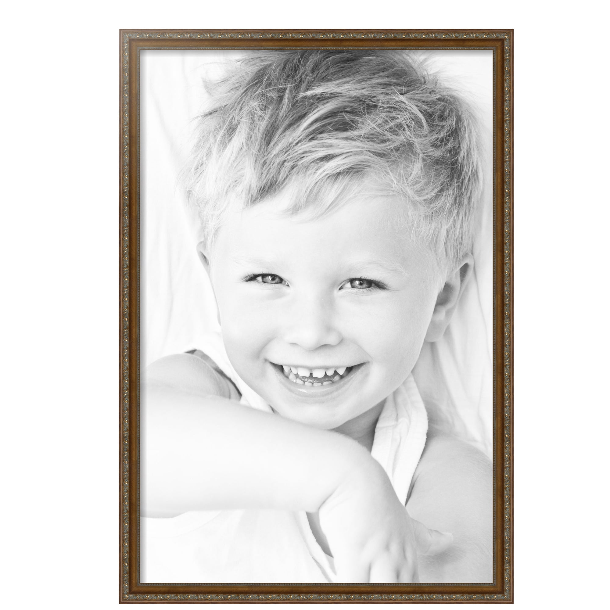 ArtToFrames 24" x 36" Dark Gold Picture Frame, 24x36 inch Gold Wood Poster Frame (WOM-4553), 1 Pack