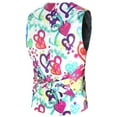 thumbnail image 4 of YAYUBA Mens Suit Vest Paisley Floral Victorian Vests Valentines Day Casual 3D Digital Heart Shaped Print V Neck Sleeveless Coat Suit Vest Top, 4 of 9