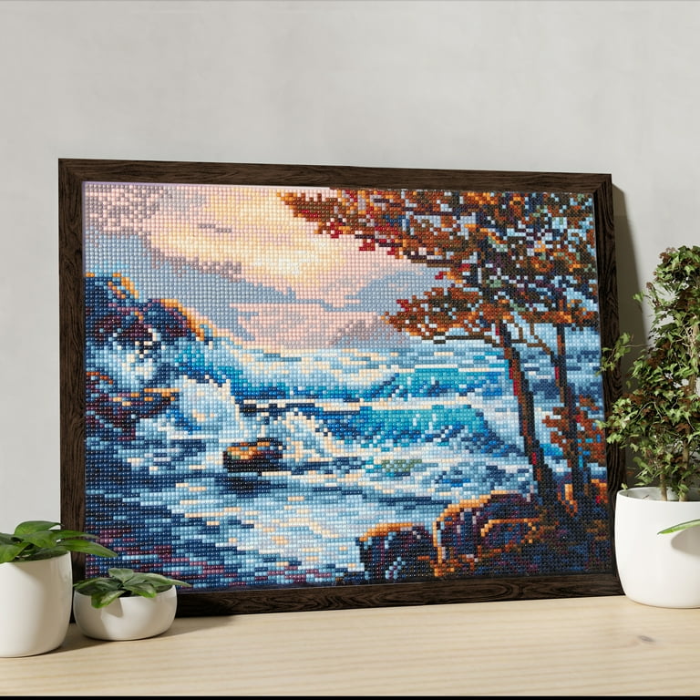 DIAMOND DOTZ® Seaside Dawn Round Facet Diamond Painting Unisex Kit