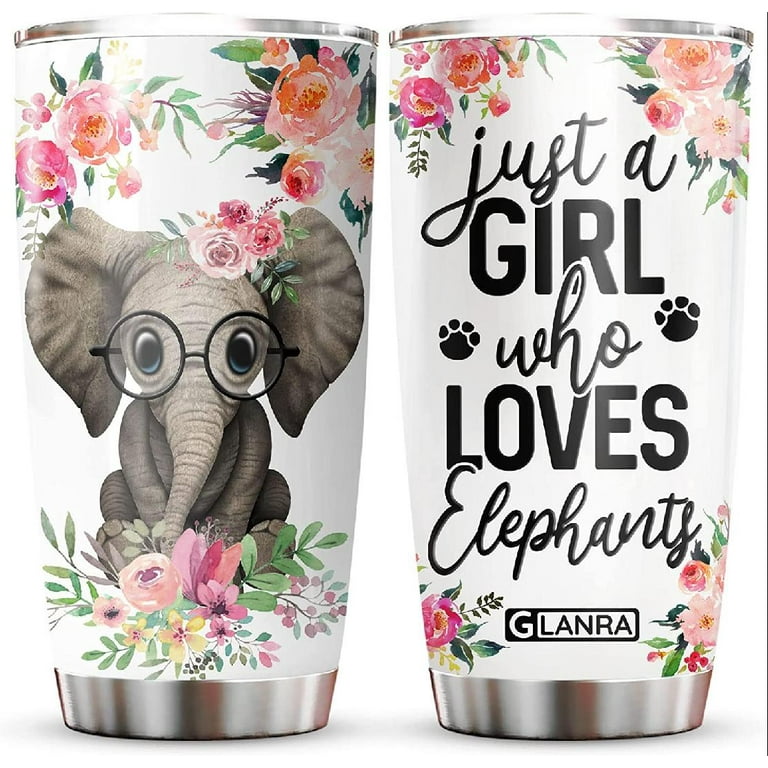 Elephant Glass Coffee Cup, Cute Elephant Glass Iced Coffee Cup