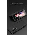 thumbnail image 4 of Techcircle Samsung Galaxy Z Fold 3 5G Case with Tempered Glass Screen Protector, Shockproof Anti-Scratch Hybrid Kickstand Full Protective Cover, Black, 4 of 8