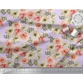 thumbnail image 2 of Soimoi Moss Georgette Fabric Ranunculus with Bunch Floral Printed Fabric 1 Yard 42 Inch Wide, 2 of 3