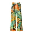 thumbnail image 6 of Yertdoel Pajama Pants Women Unisex Fashion Printed Elastic Waist Wide Leg Casual Sleep Pants Drawstring Comfy Lounge Bottoms with Pockets, 6 of 6