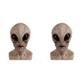 thumbnail image 1 of Máscara Alienígena Halloween Cabeza Completa Látex para Cosplay (gris), 1 of 3
