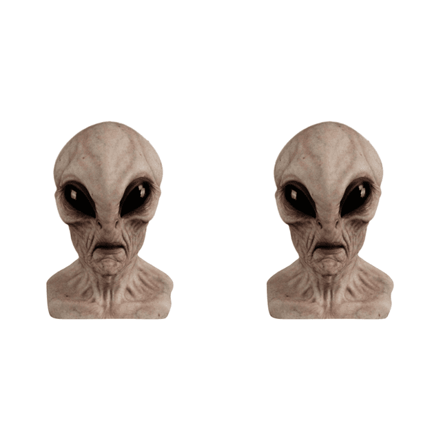 Máscara Alienígena Halloween Cabeza Completa Látex para Cosplay (gris)
