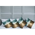 thumbnail image 2 of Ambesonne Landscape Throw Pillow Cover 4 Pack, Roads Travel Clouds, 24", Brown Teal, 2 of 5