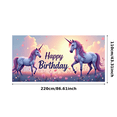 thumbnail image 6 of LUUFILx Magical Unicorn Themed Happy Birthday Banner Party Decoration Background Backdrop Photography Props Birthday Party Supplies, 6 of 8