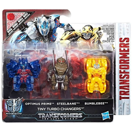 Transformers Reveal the Shield Optimus Prime, Steelbane & Bumblebee Mini Figure 3-Pack [Tiny Turbo Changers]