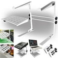 AxcessAbles TwoTier Adjustable DJ Stand with Clamps for DJ