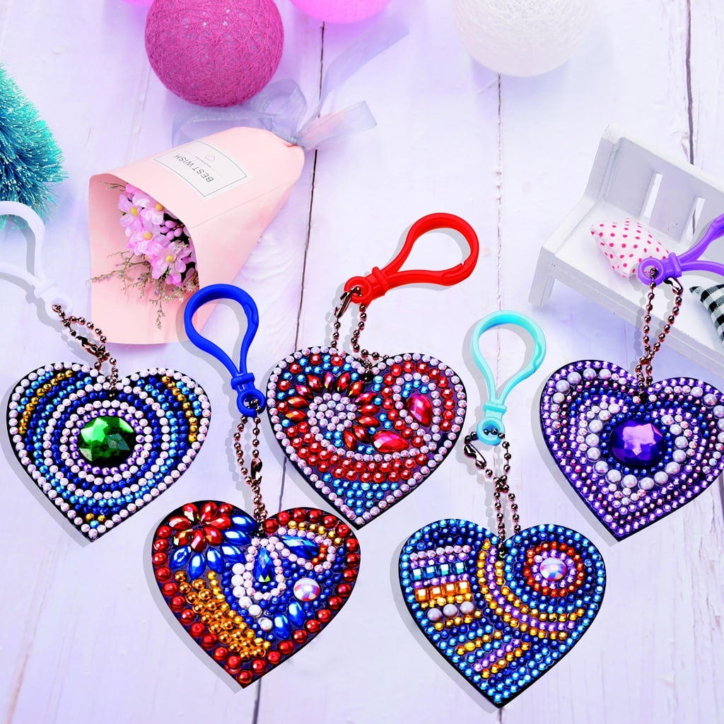 DIY Diamond Painting Keychain 5D Full Drill Butterfly Shape Diamond