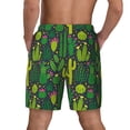 thumbnail image 3 of Kdxio Cactus 1 Print Men'S Swim Trunks With Compression Liner 7 Inch Inseam Quick Dry Swim Shorts, 3 of 7