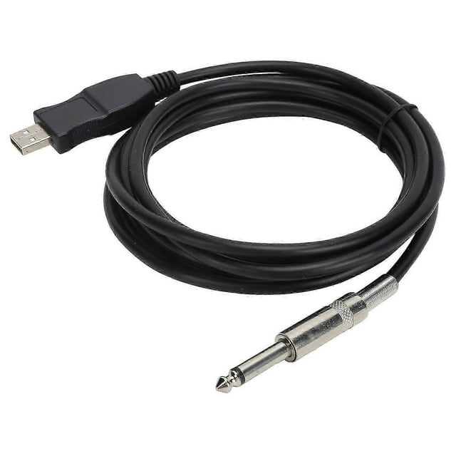 Guitar USB Cable 3 Meters Compatible with The Computer Connection Instrument Cable for Electric Guitar Bass