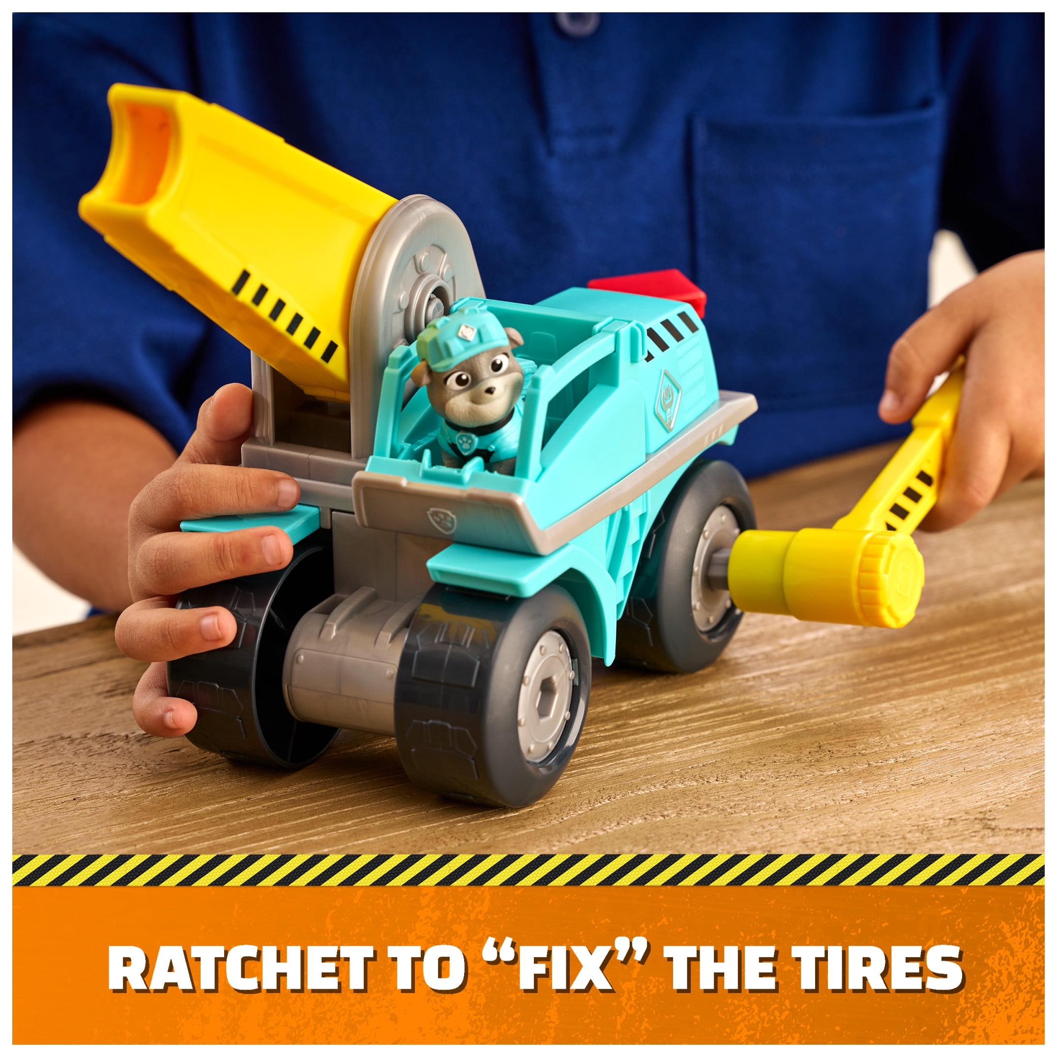 PAW Patrol, Rubble & Crew Motor Mega Hammer Vehicle and Figure, for Ages 3 and up