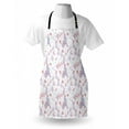 thumbnail image 3 of Romantic Apron Vintage European Paris Eiffel Tower with Flowers Floral Swirls Art, Unisex Kitchen Bib Apron with Adjustable Neck for Cooking Baking Gardening, Pale Blue Pink and White, by Ambesonne, 3 of 3