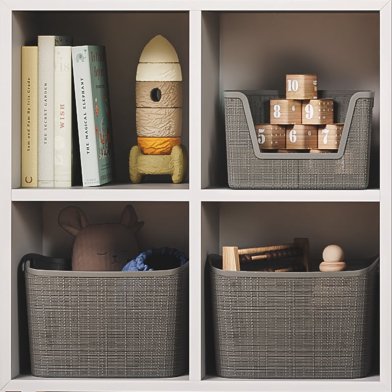 Curver Jute Extra Large Resin Storage Basket, Grey photo 5