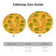 thumbnail image 7 of YFYANG Round Fitted Table Cloth, Waterproof Yellow Cartoon Pineapple Doodle Pattern Polyester Table Cover, Indoor Outdoor Decorative Tablecloths with Elastic Edge, 7 of 7