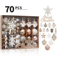 thumbnail image 3 of Kit de adornos navideños, bonitos adornos decorativos colgantes, bolas de Navidad, estrellas, bastones de caramelo, regalo, 3 of 5